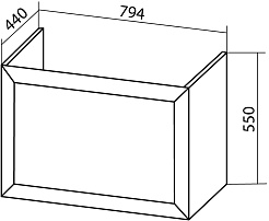 Бриклаер Тумба под раковину Берлин 80 белая – фотография-7